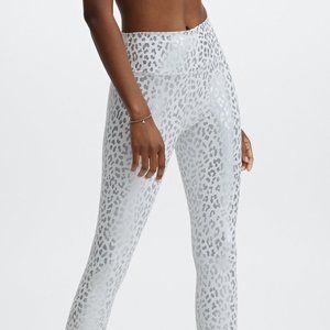 Fabletics: 1X High Waisted 7/8 Leggings Printed Powerhold Foil Stealth mrsp $69.